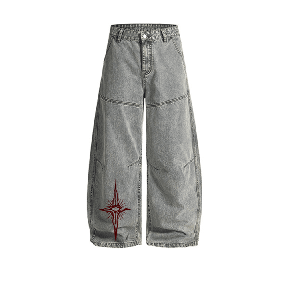 solar eye Curved Blade Denim Jeans