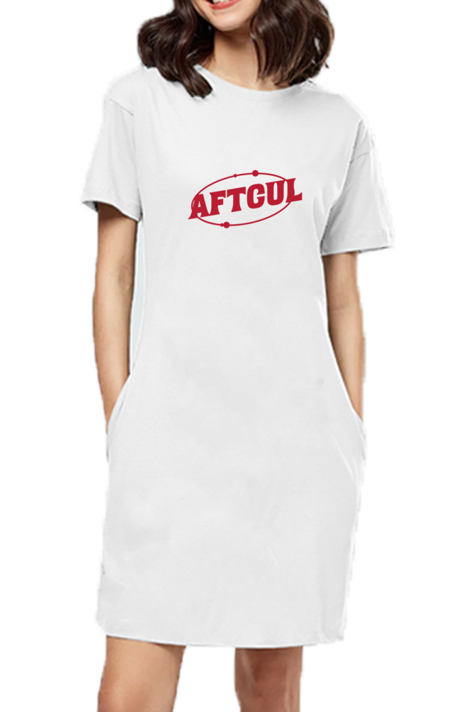 Afterculture y2k logo t-shirt dress