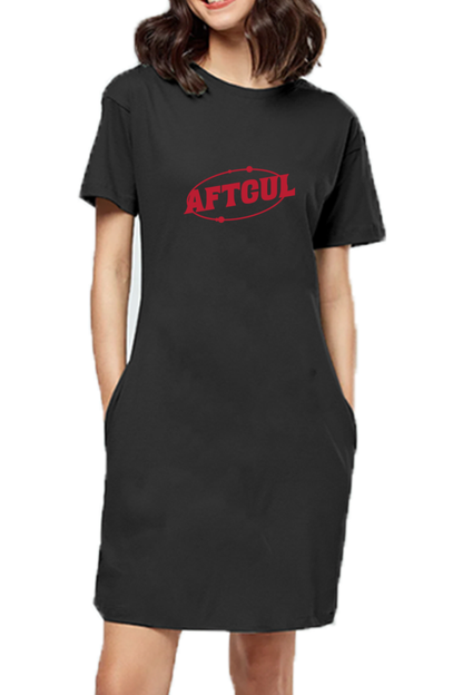 Afterculture y2k logo t-shirt dress
