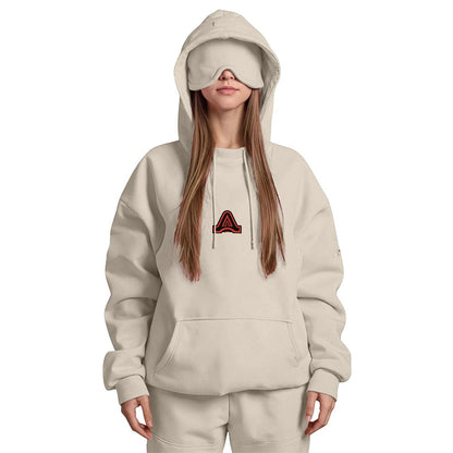 AFTERCULTURE unisex Travel Nap Hoodie with Built-in Eye Mask