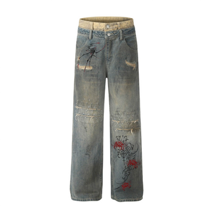 Vintage lilly Women's Ripped Jeans