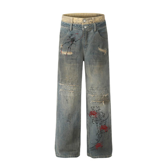 Vintage lilly Women's Ripped Jeans