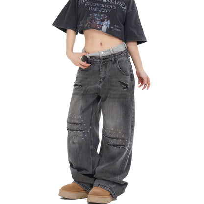 Vintage lilly Women's Ripped Jeans