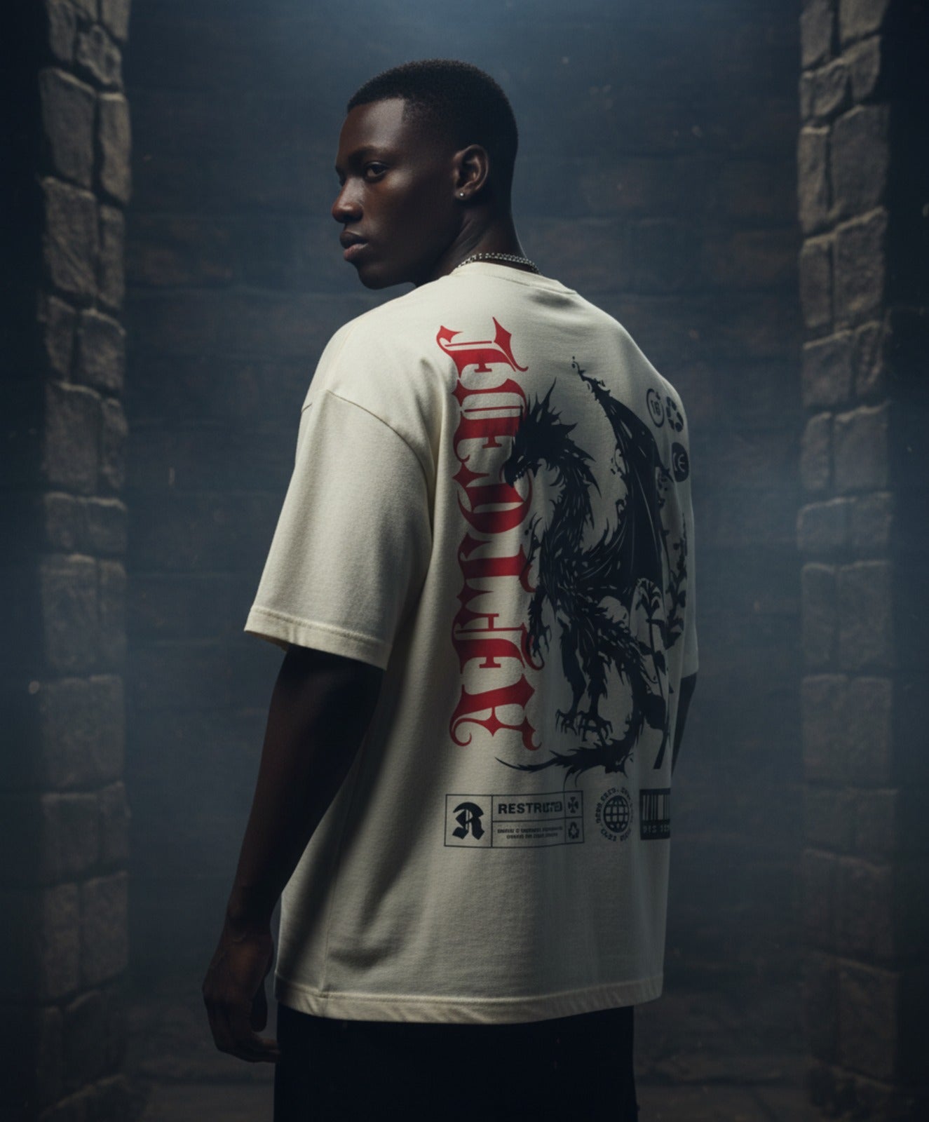 DRAGON Unisex Terry Oversized Tee