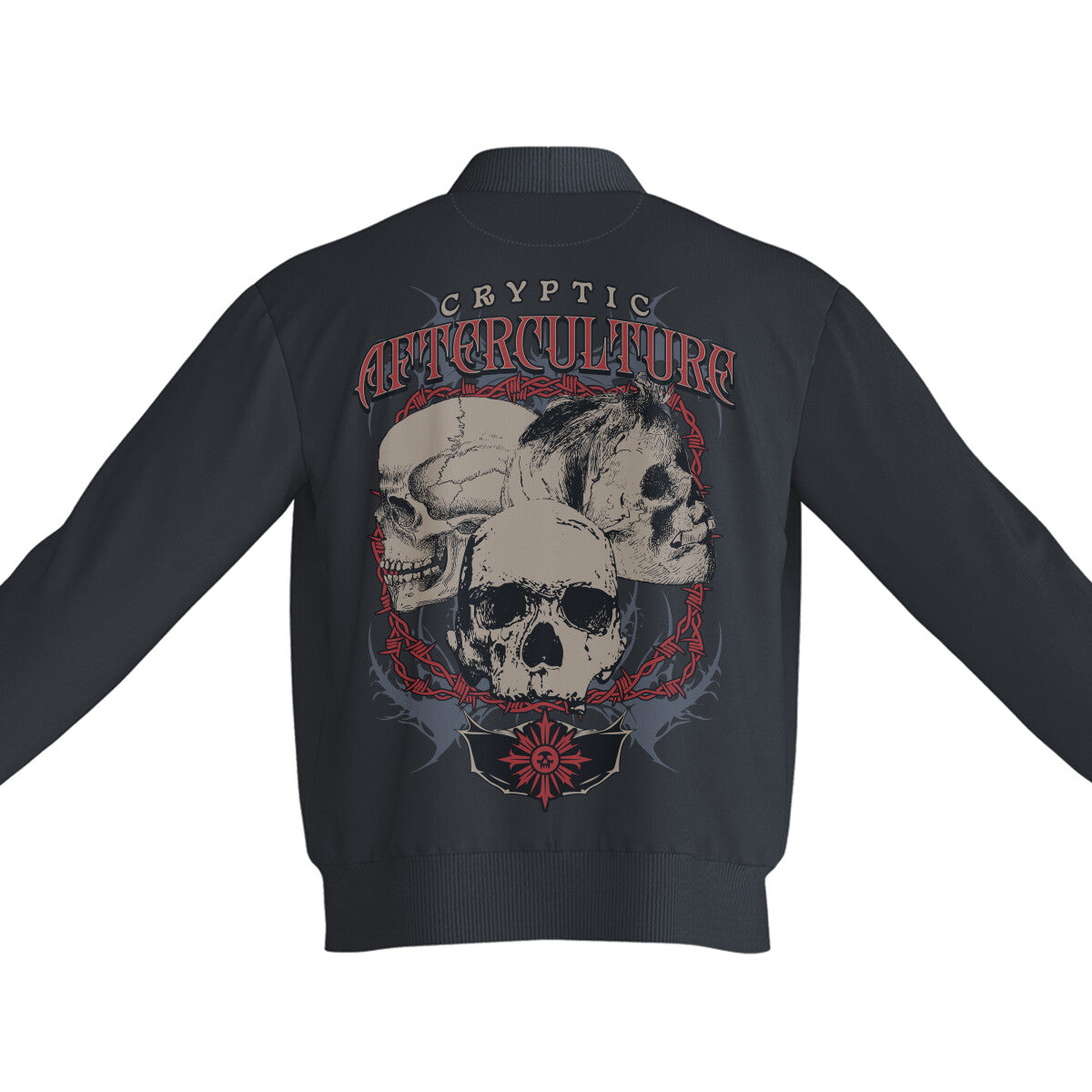 AfterCulture cryptic backprint bomber jacket